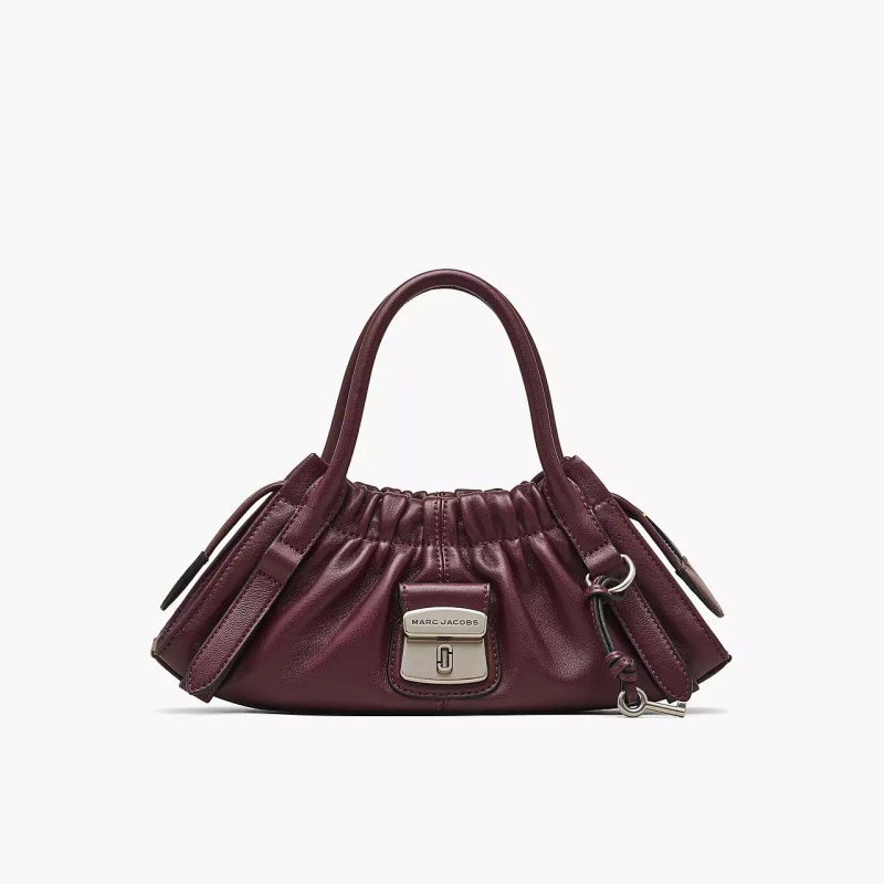 Сумка Marc Jacobs The Cristina Satchel Small у кольорі Dark Plum — бордова шкіряна satchel