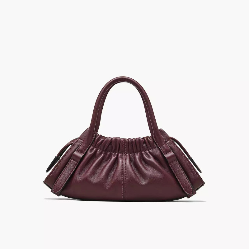 Сумка Marc Jacobs The Cristina Satchel Small у кольорі Dark Plum — бордова шкіряна satchel