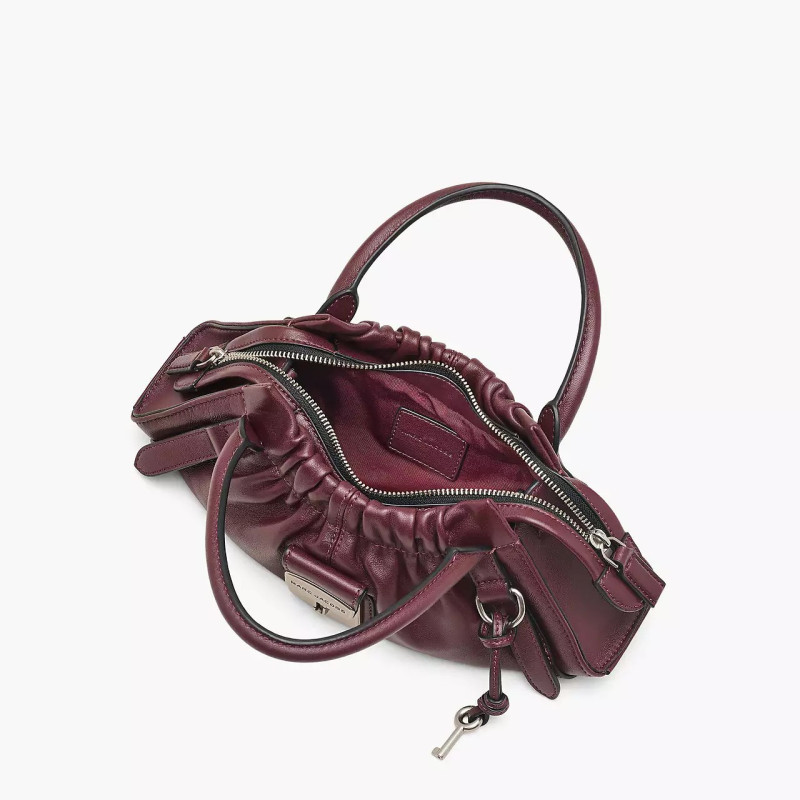 Сумка Marc Jacobs The Cristina Satchel Small у кольорі Dark Plum — бордова шкіряна satchel
