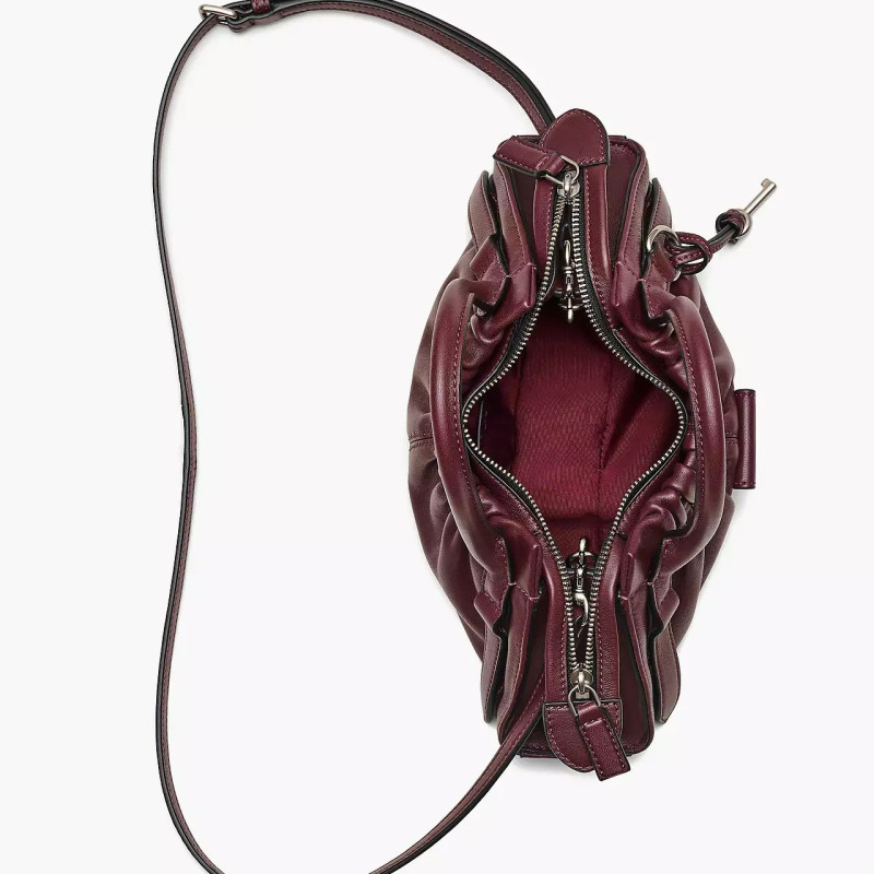 Сумка Marc Jacobs The Cristina Satchel Small у кольорі Dark Plum — бордова шкіряна satchel