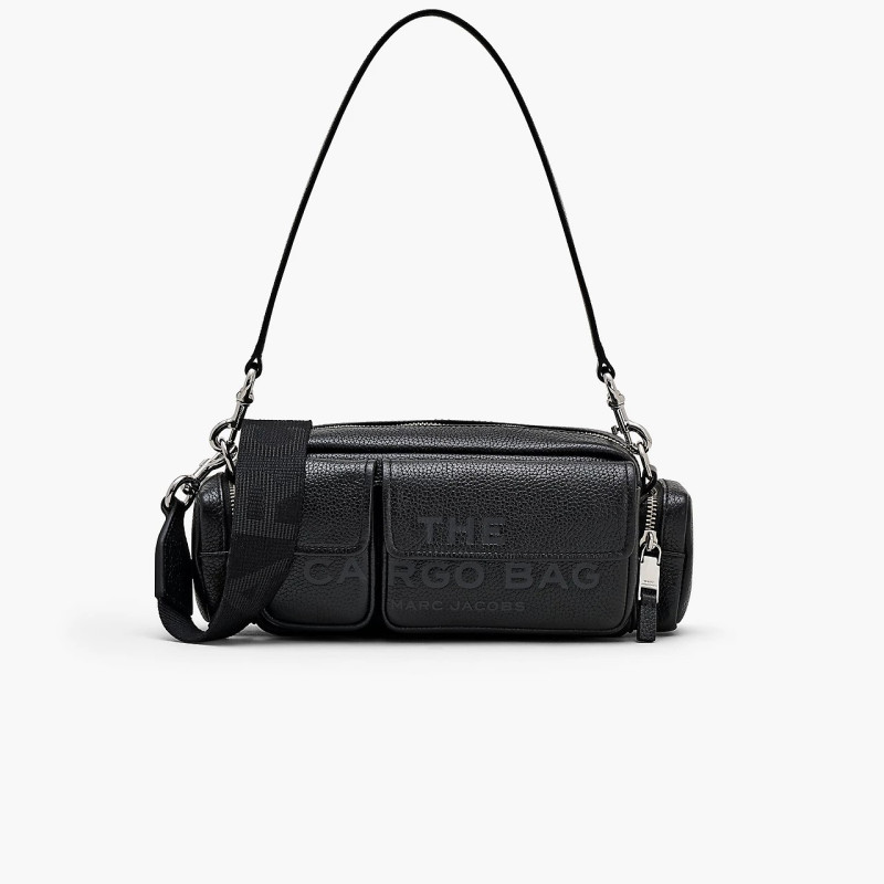 Marc Jacobs The Leather Cargo Bag Black — шкіряна сумка-карго