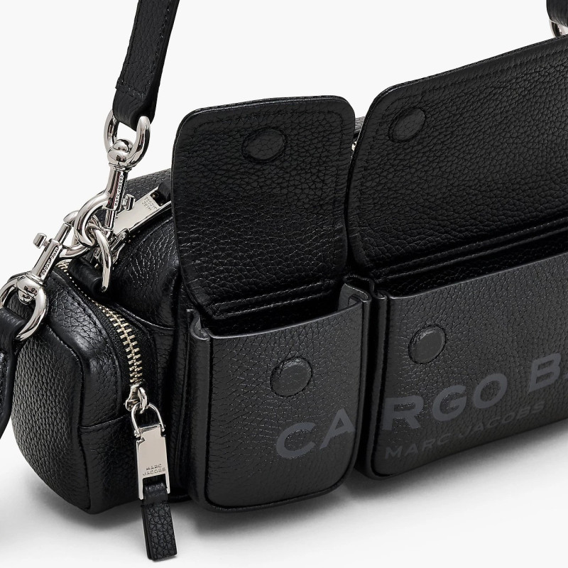Marc Jacobs The Leather Cargo Bag Black — шкіряна сумка-карго