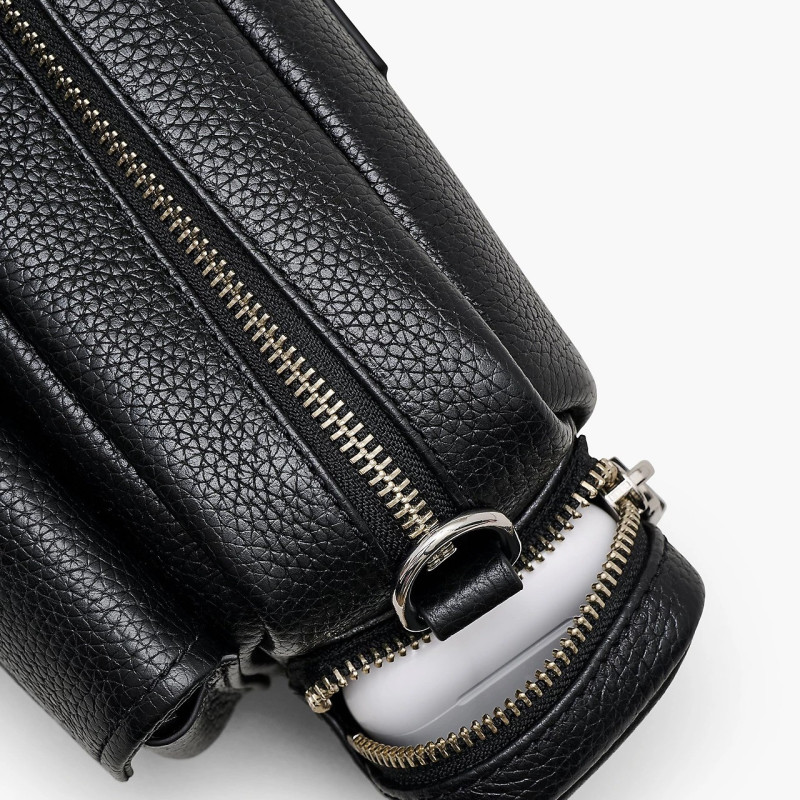 Marc Jacobs The Leather Cargo Bag Black — шкіряна сумка-карго