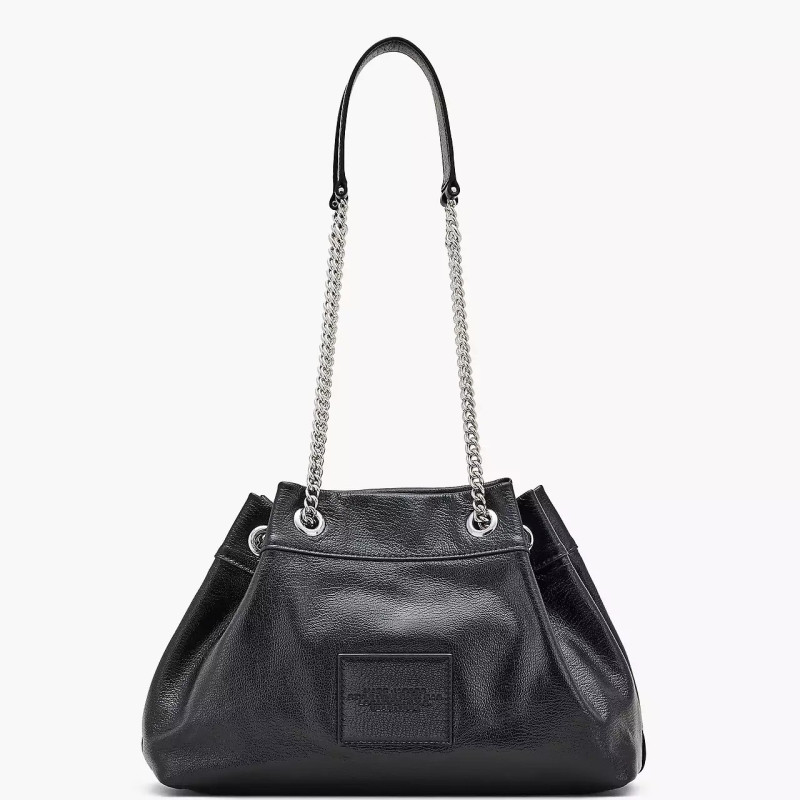 Сумка Marc Jacobs The Small Chain Sack Bag у чорному кольорі — елегантна шкіряна модель з ланцюжком