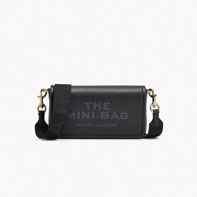 Marc Jacobs Leather Mini Bag Black — компактна шкіряна mini bag з ремінцем (2S4SMN080S02_001)