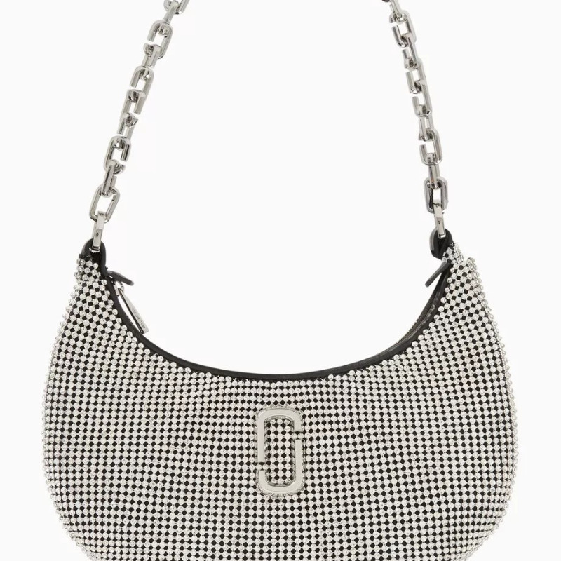 Сумка Marc Jacobs The Rhinestone Small Curve Shoulder Bag in Mesh