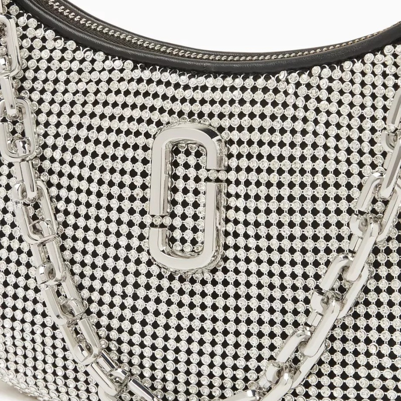 Сумка Marc Jacobs The Rhinestone Small Curve Shoulder Bag in Mesh