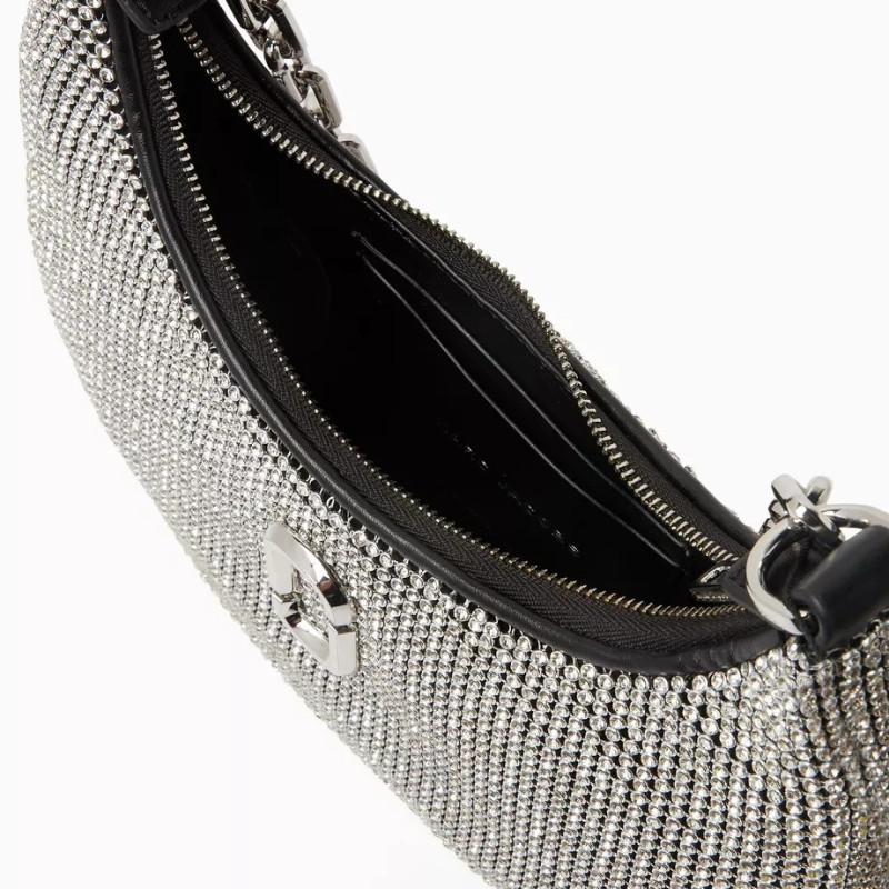Сумка Marc Jacobs The Rhinestone Small Curve Shoulder Bag in Mesh