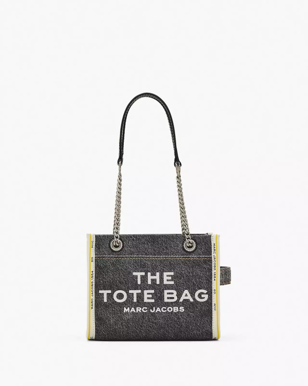 Сумка Marc Jacobs The Denim Black Wash Chain Small Tote Bag 