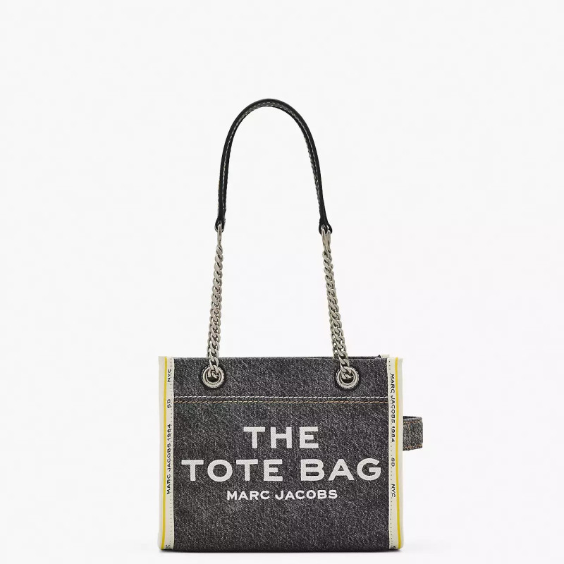 Сумка Marc Jacobs The Denim Black Wash Chain Small Tote Bag