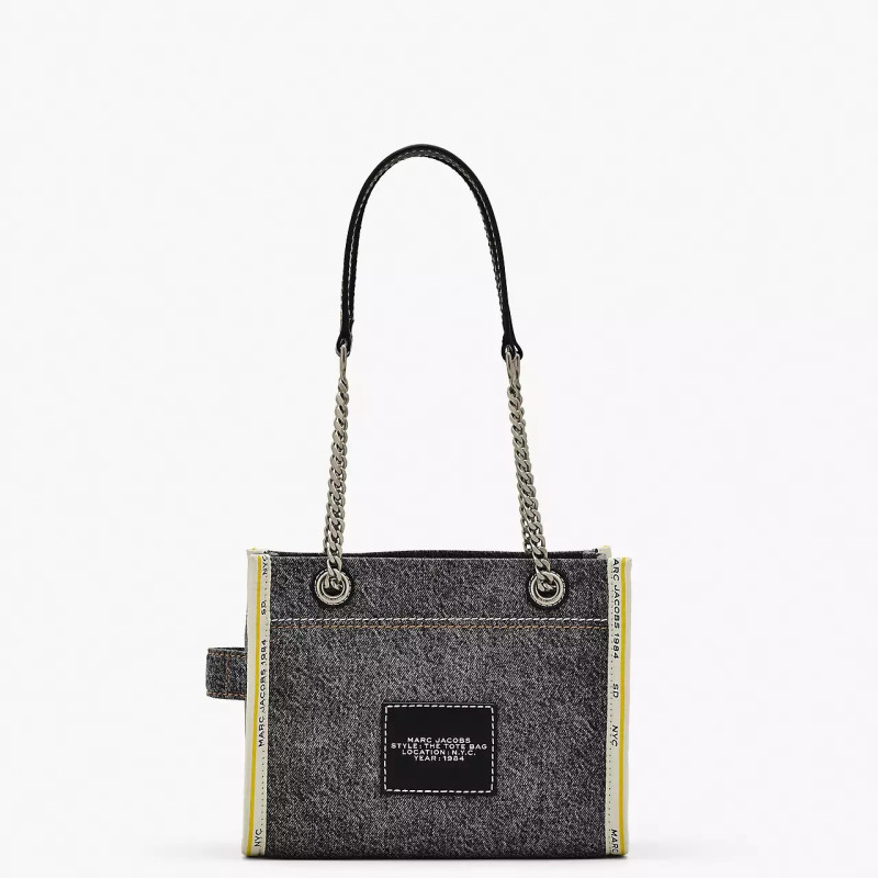 Сумка Marc Jacobs The Denim Black Wash Chain Small Tote Bag