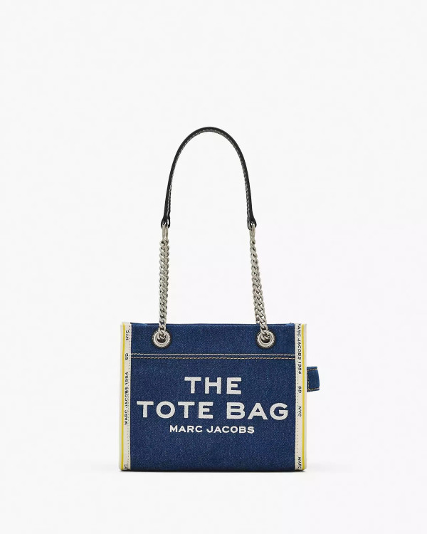 Сумка Marc Jacobs The Denim Dark Wash Chain Small Tote Bag 