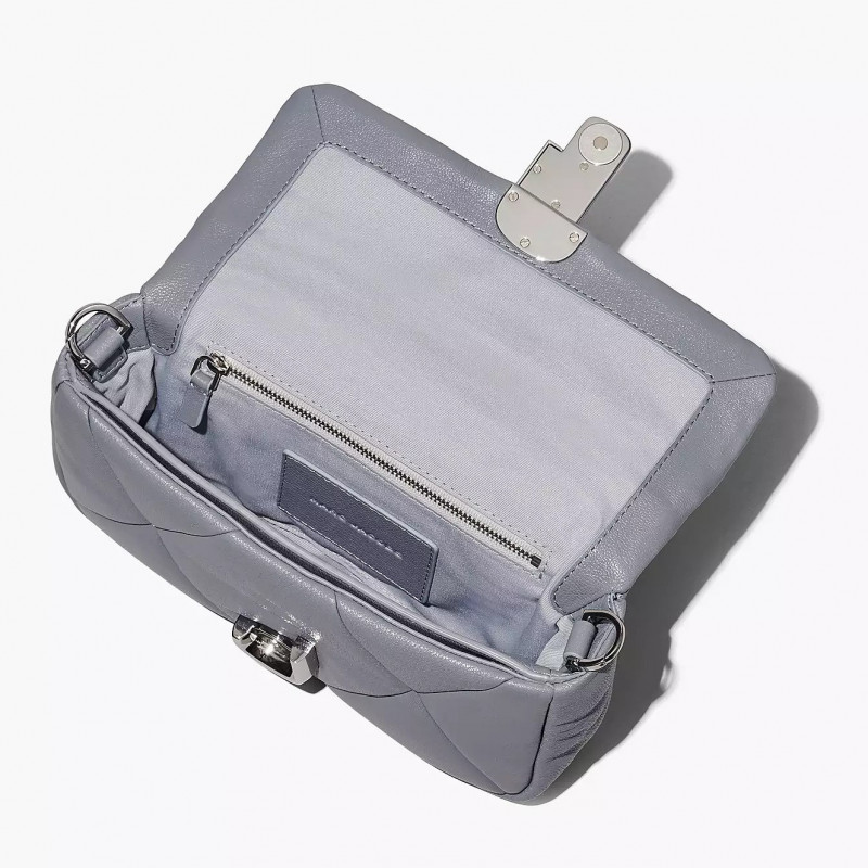 The Puffy Diamond Quilted J Marc Shoulder Bag  Wolf Grey
