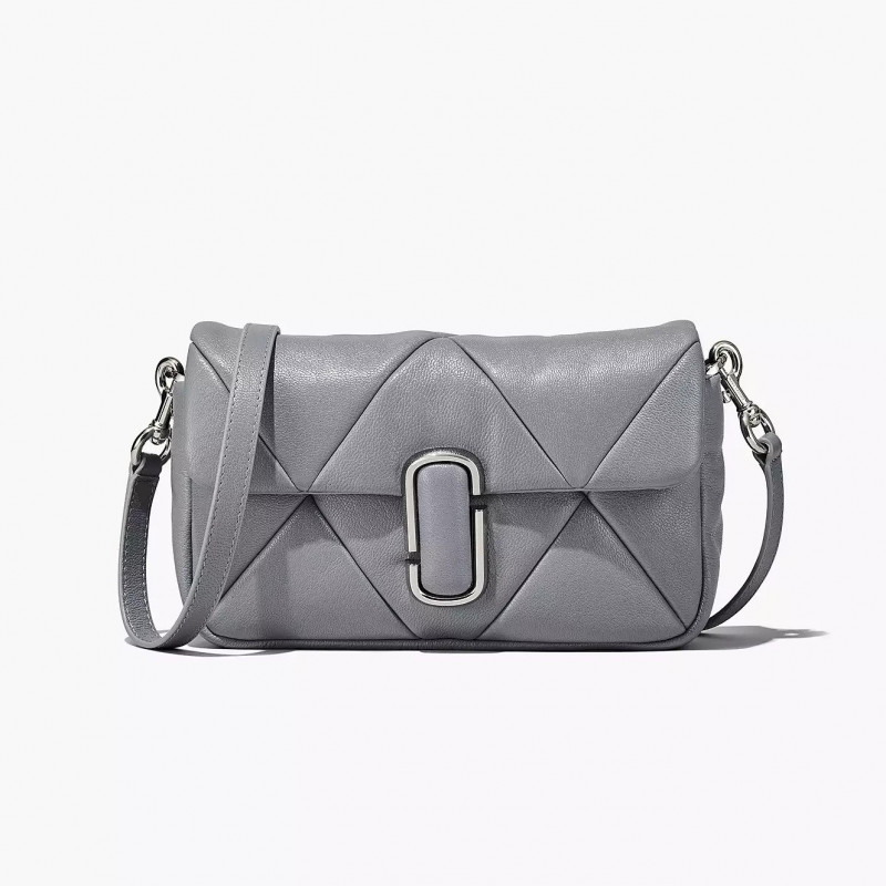 The Puffy Diamond Quilted J Marc Shoulder Bag  Wolf Grey