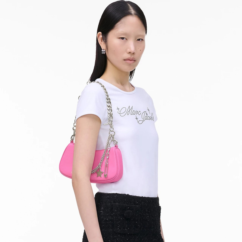 Рожева шкіряна сумка Marc Jacobs The Star Charm у відтінку Bow Pink