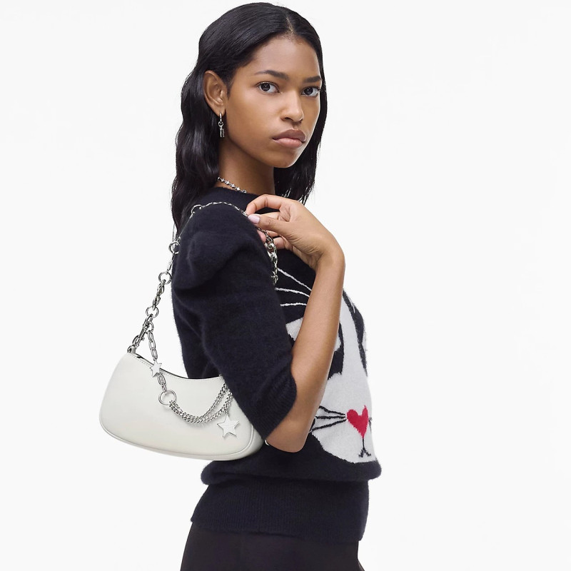 Біла шкіряна сумка Marc Jacobs The Star Charm з підвіскою-зіркою