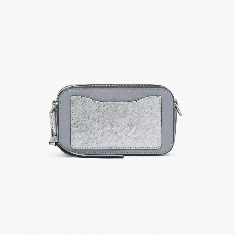 Marc Jacobs The Snapshot Wolf Grey (2S3HCR500H03) сіра шкіряна сумка кросс-боді