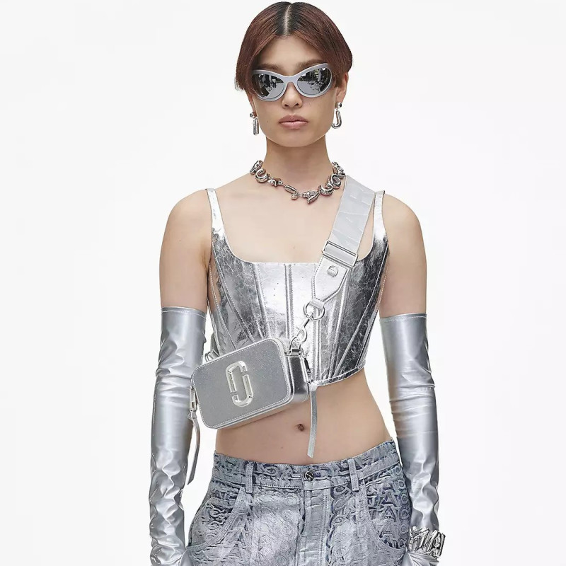 Сумка Marc Jacobs The Metallic Snapshot DTM (Монохромна фурнітура)