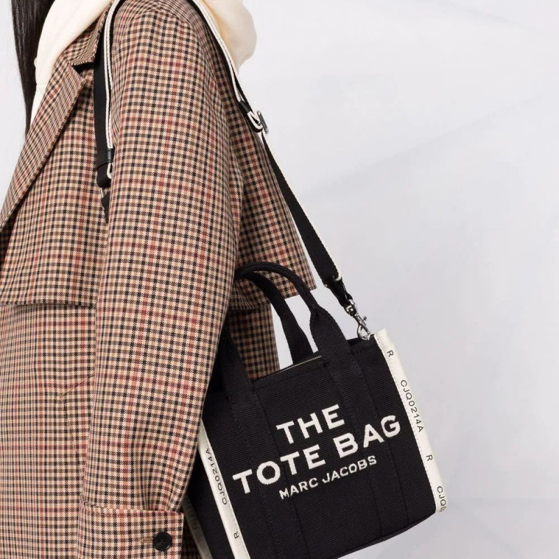 Жаккардова сумка Marc Jacobs The Jacquard Small Tote Bag Black