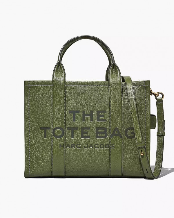 Сумка Marc Jacobs The Leather Medium Tote Bag Bronze Green