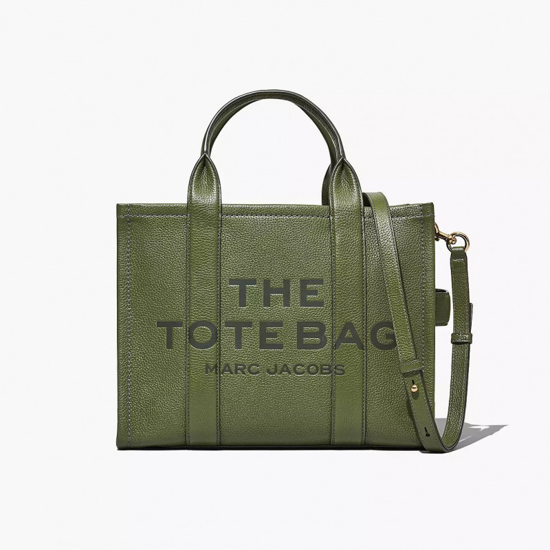 Сумка Marc Jacobs The Leather Medium Tote Bag Bronze Green