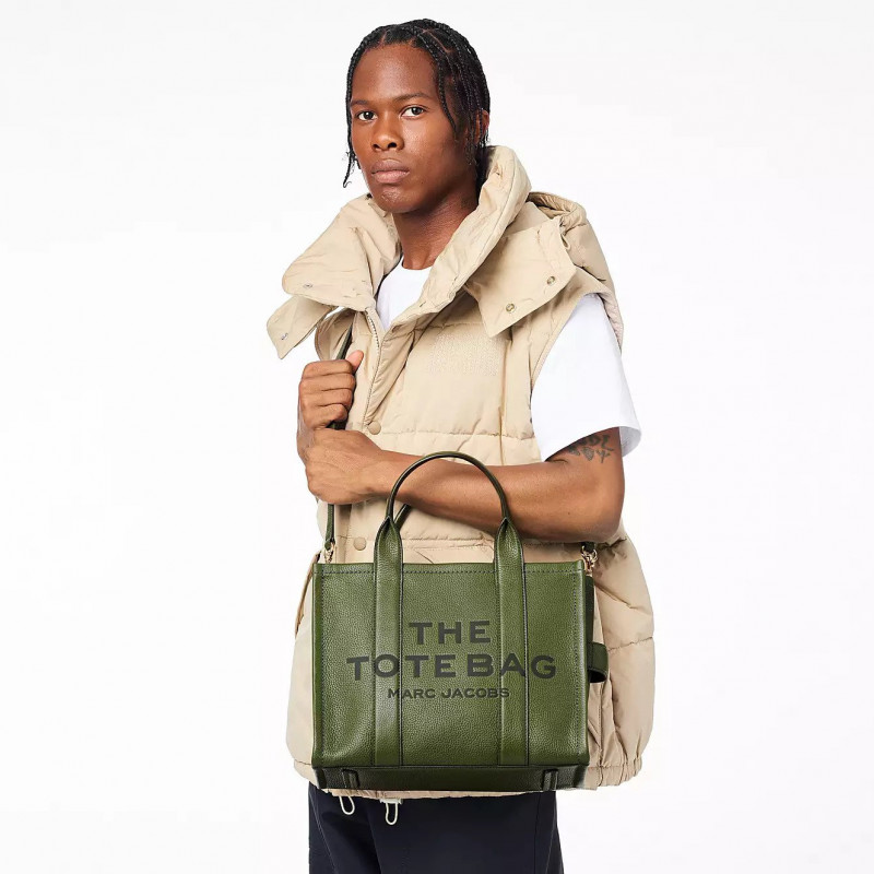 Сумка Marc Jacobs The Leather Medium Tote Bag Bronze Green