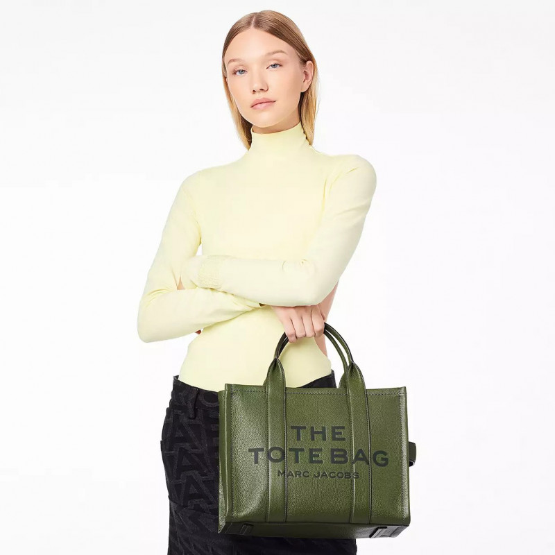 Сумка Marc Jacobs The Leather Medium Tote Bag Bronze Green