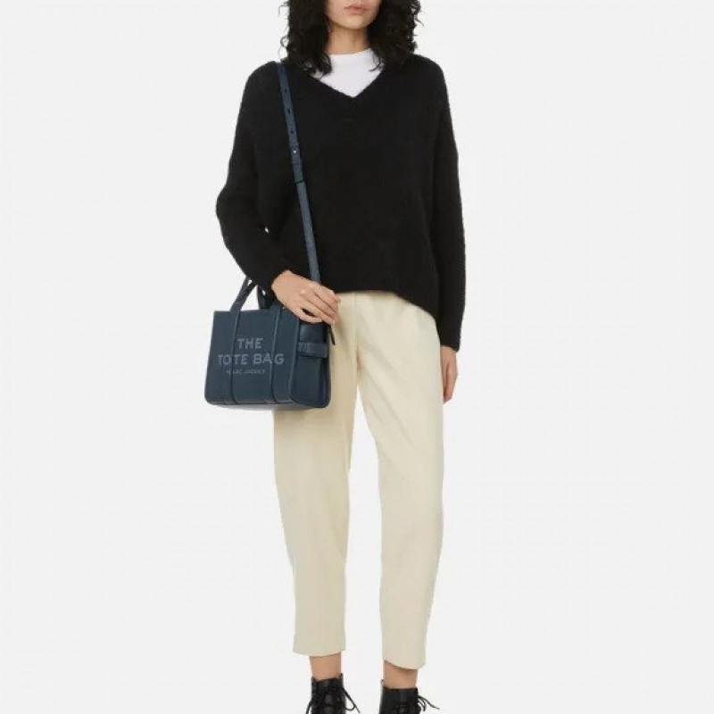 Сумка Marc Jacobs The Leather Small Tote Bag Blue Sea