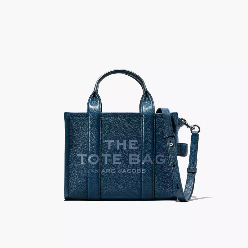 Сумка Marc Jacobs The Leather Small Tote Bag Blue Sea