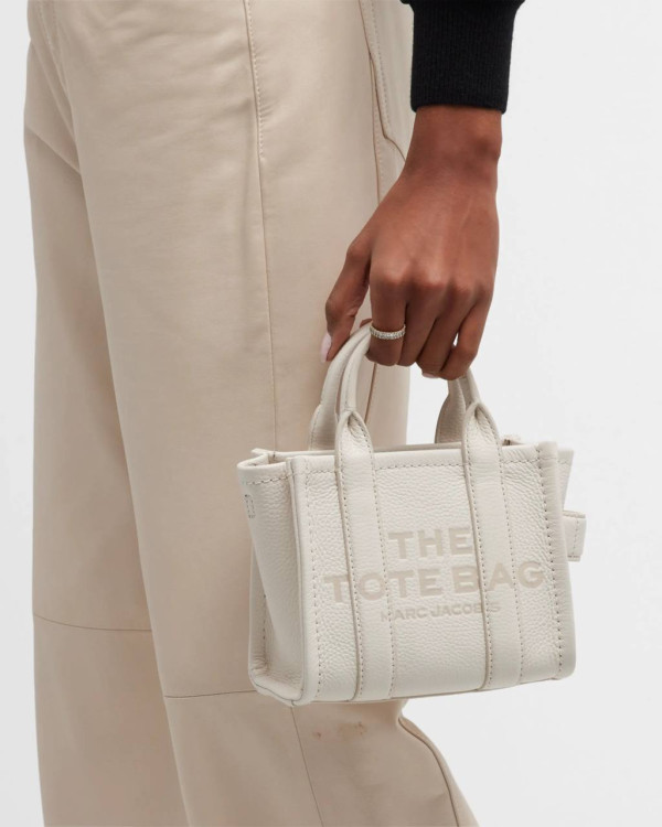 Сумка Marc Jacobs The Leather Mini Tote Bag Cotton/Silver