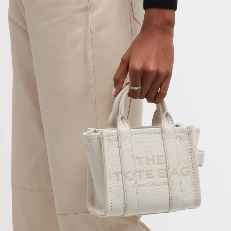  Сумка Marc Jacobs The Leather Mini Tote Bag Cotton/Silver