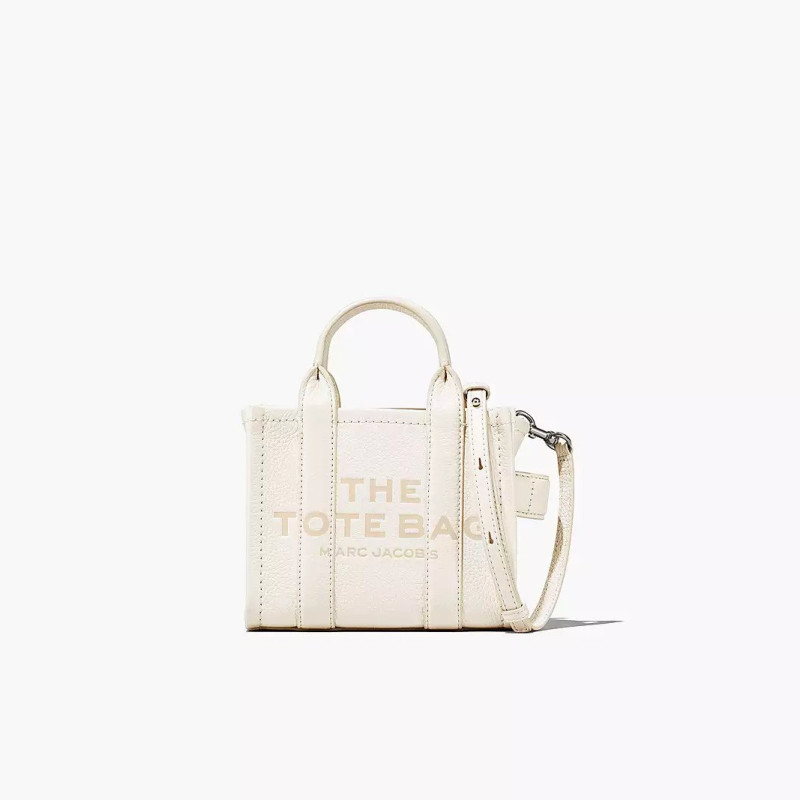  Сумка Marc Jacobs The Leather Mini Tote Bag Cotton/Silver