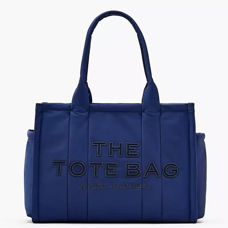 Велика дута сумка Marc Jacobs The Puffy Nylon Tote Bag у кольорі Blue Sea