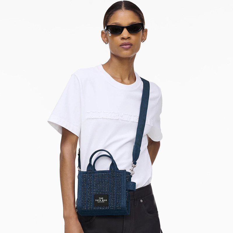 Marc Jacobs The Crystal Denim Crossbody Tote Bag