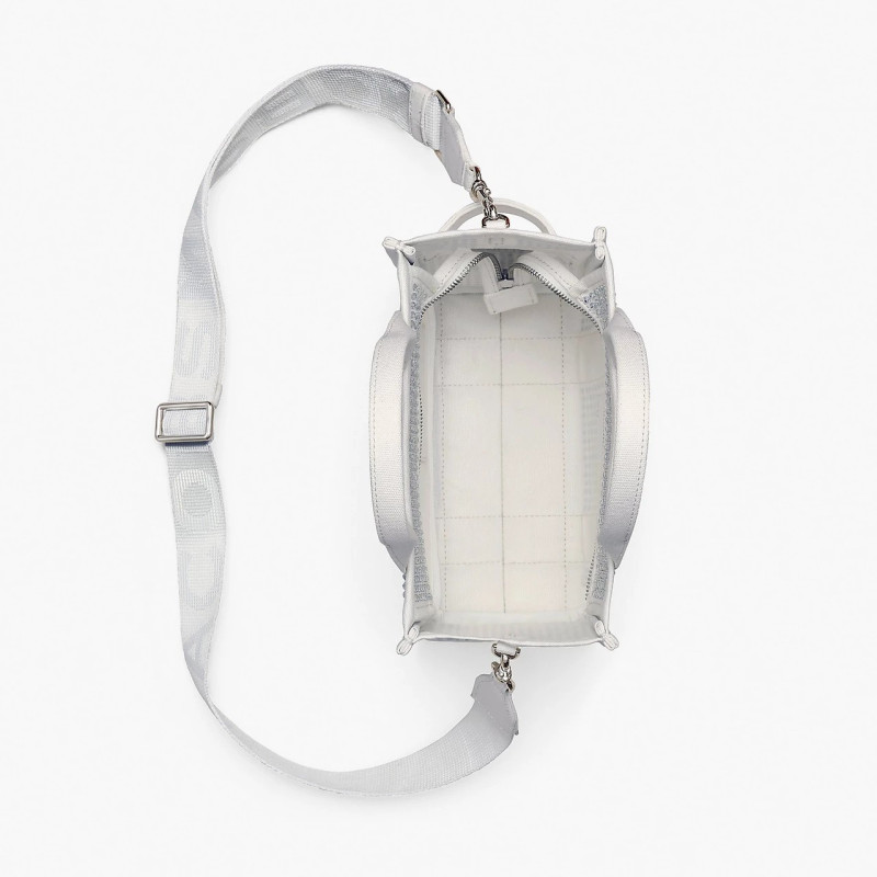 Сумка-тоут Marc Jacobs Crystal Canvas Tote Bag у кольорі White Crystal з камінням
